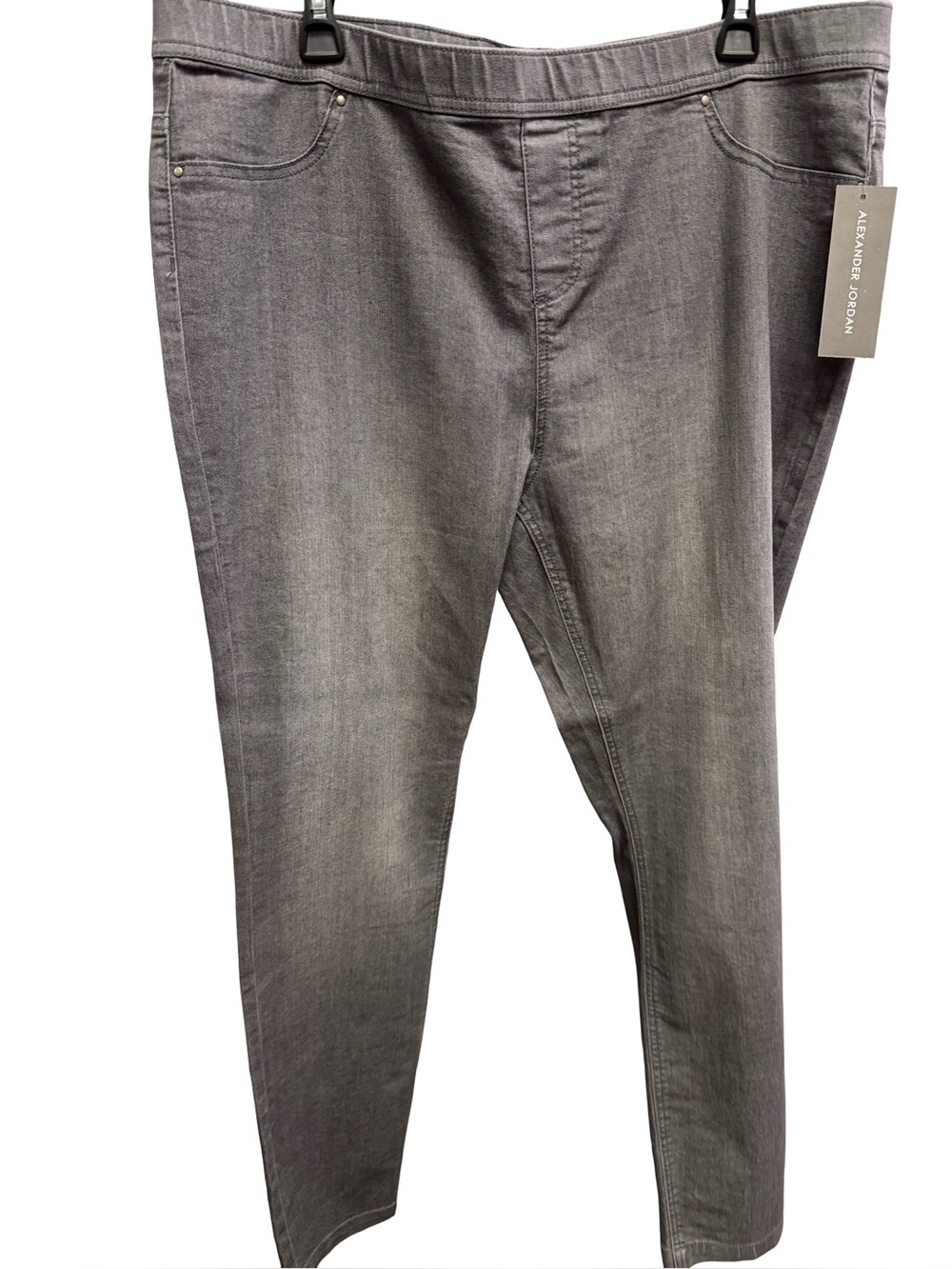 1225 / Alexander Jordan Grey Pull On Jeans Women’s Size XL NWT